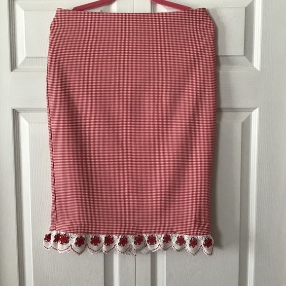 Women's Red/White Blazer and Frill skirt - Picture 5 of 7